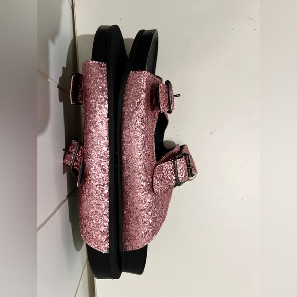 Gallucci  made in Italy slip on sandals size 39 US 9 Pastel Pink glitter - Picture 3 of 9